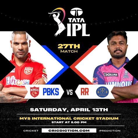 Punjab Kings vs Rajasthan Royals, 27th Match, Apr 13, Indian .